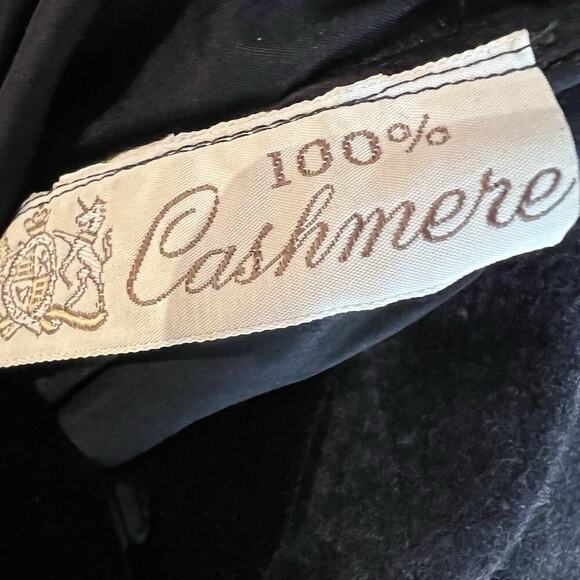 Vintage Bespoke Custom Gray Cashmere Long Sleeve Midi Dress Size 6 - Picture 11 of 13